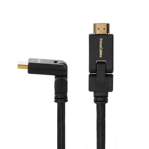 PrimeCables PC S100ND 3Ft HDMI Cables with Ethernet 1 4 180 Degree HDMI High Speed 3D Cable with Nylon Jacket Gold plated 3ft