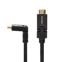 PrimeCables PC S100ND 3Ft HDMI Cables with Ethernet 1 4 180 Degree HDMI High Speed 3D Cable with Nylon Jacket Gold plated 3ft