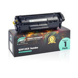 EcoBox Q2612XX Jumbo EcoBox LaserJet 1010 Remanufactured HP 12X Q2612XX Black Toner Cartridge Extra High Yield Economical Box