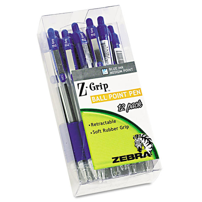 Zebra Z-Grip Mini – Confezione 6 Penne A Sfera Retrattili, Punta 1 Mm, Inchiostro Rosso, Corpo Trasparente - 3