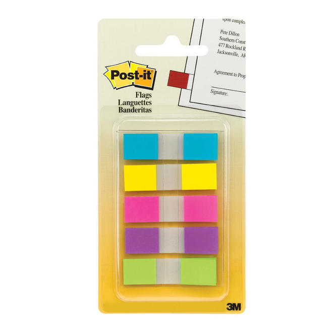 995 683 5CB Post it Self Stick Notes Flags Post it Flags 0 47 x 1 7 Assorted Bright Colors