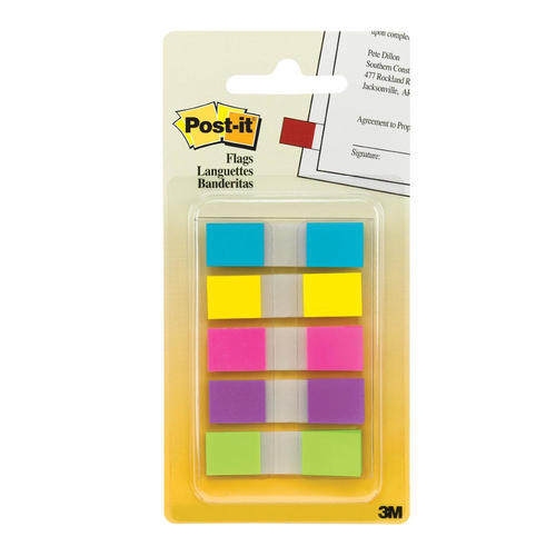 995 683 5CB Post it Self Stick Notes Flags Post it Flags 0 47 x 1 7 Assorted Bright Colors