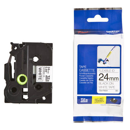 FlashTap 通常盤 24mm＆30mm Brother TZe-FX251 Original P-Touch Label Tape, 24mm (0.94