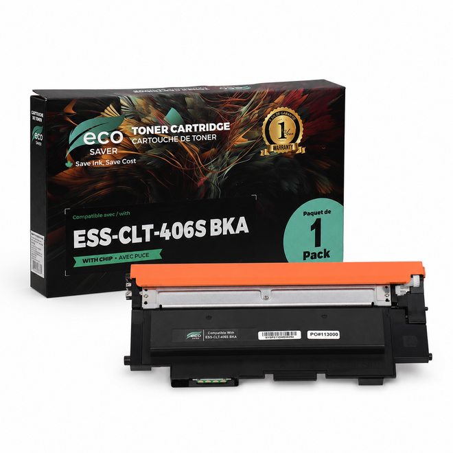 CLT K406S WhiteBox Xpress C410W Samsung CLT K406S New Compatible Black Toner Cartridge Economical White Box