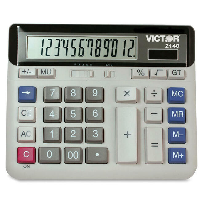 Victor 993 2140 Calculators Victor 2140 12 Digit Desktop Calculator