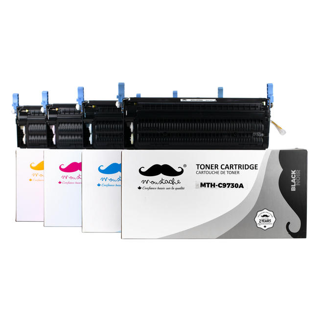 Moustache C9730F C9731F C9732F C9733F Combo Color LaserJet 5500 Compatible HP 645A Toner Cartridge Combo BK C M Y Moustache