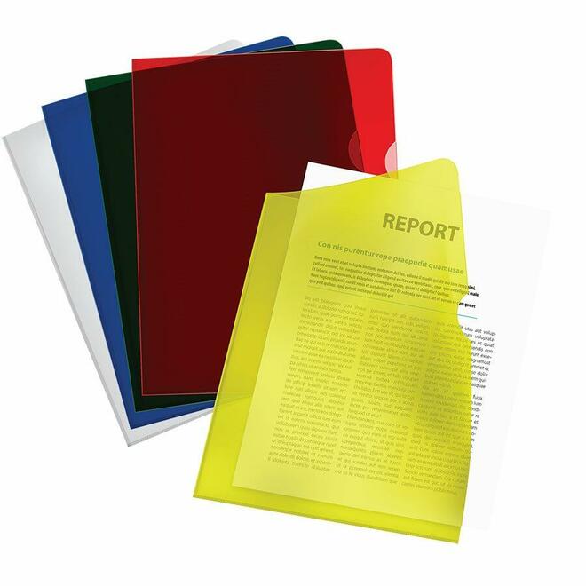 GEMEX 522 87511 C10 File Folders GEMEX Translucent Polypropylene Protective Two Sealed Folder 10 folders per pack