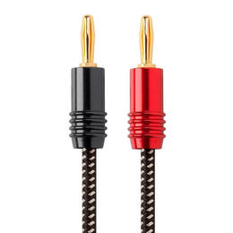 PrimeCables PC S110 6Ft Speaker Wires Premium 14AWG Braided Speaker Wire with Gold Plated Banana Plug Connectors PrimeCables 