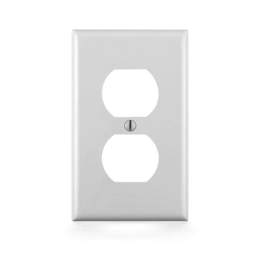 PrimeCables Cab AVD PRWPF02 Power Wall Plates Single Gang Duplex Receptacle Wall Plate White PrimeCables