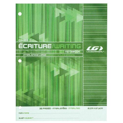 Louis Garneau Canada Notebook Book Quad, Ruled, Interlined