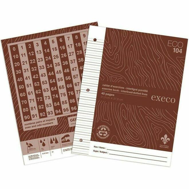 459 EC104 Notebooks Loose Leaf Sheets GeoEco exercise book