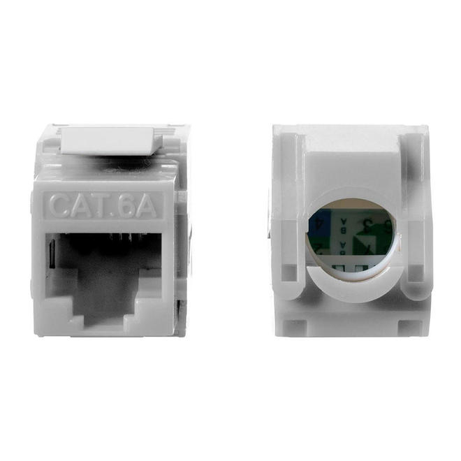 Cat6A RJ45 Toolless 180-Degree Keystone - Monoprice®