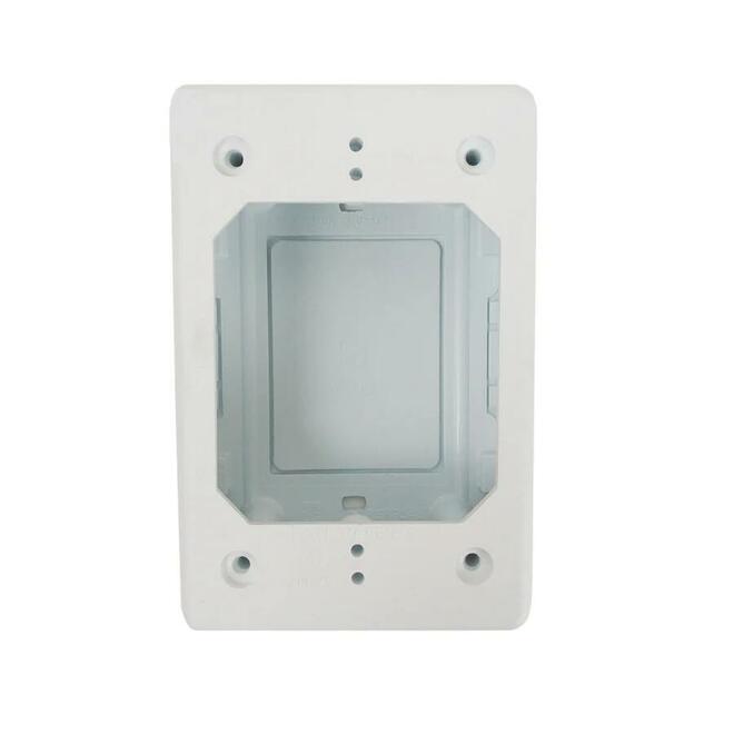 RW BX1 WH Cable Organizers Raceway Single Gang Box White