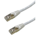 Cab 6AS AllWH Cat6 6a Network Ethernet Cable Cat6a SSTP 26AWG 10GB Molded Network Ethernet Patch Cable White
