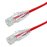 Cab 6AUT ALLRE Cat6A UTP 28AWG 10GB Ultra Thin Patch Ethernet Cables Red