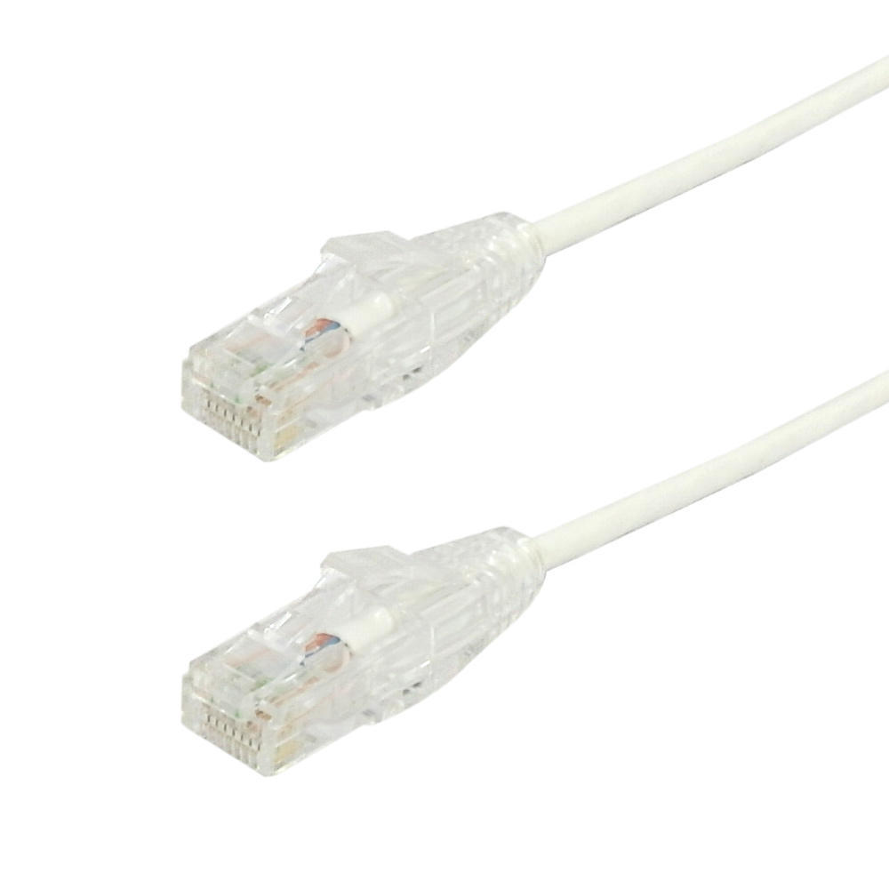 Cat6A UTP 28AWG 10GB UltraThin Patch Cables White