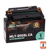 EcoBox MLT D105L C EcoBox 2Pack ML 2525W Samsung MLT D105L Compatible Black Toner Cartridge Economical Box 2 Pack