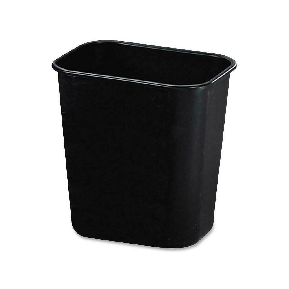 RACBAK ブラックL Rubbermaid® Commercial Products Plastic Rectangular Wastebasket