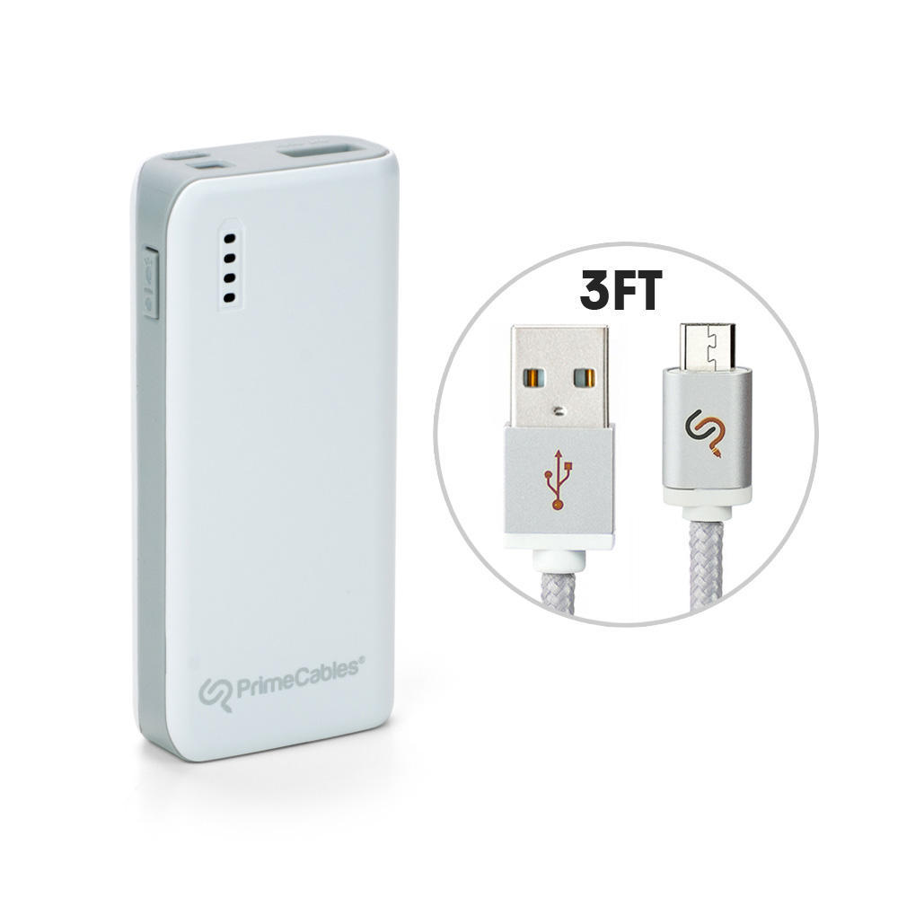 PrimeCables® 4000mAh / 16000mAh Power Bank with Micro USB Cable