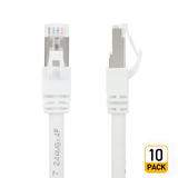 PrimeCables Cab Cat7 WH All Cat7 Network Ethernet Cable 1Ft Cat 7 S STP S FTP Network Cables White PrimeCables