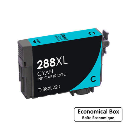 Epson 288 T288XL220 Remanufactured Cyan Ink Cartridge High Yield - Economical Box
