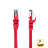 PrimeCables AT C6 1RE All Cat6 6a Network Ethernet Cable 1FT Cat6 550MHz UTP 24AWG RJ45 Ethernet Network Cable Red PrimeCable
