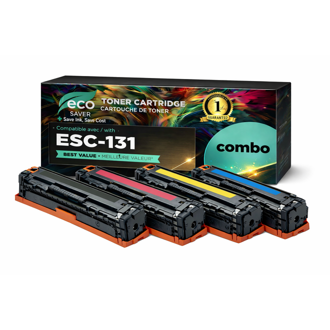 EcoBox 131 Combo EcoBox ImageClass MF8280Cw Canon 131 Remanufactured Toner Cartridge Combo BK C M Y Economical Box