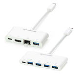 PrimeCables Cab CUEH01 USB 3 0 USB C USB Type C 3 1 to HDMI USB 3 0 RJ45 Adapter Type C Charging Port 15CM PrimeCables