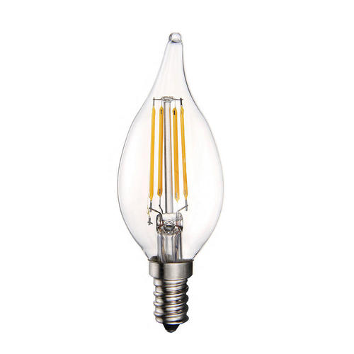 Rayonled RO CA10 4W LED Light Bulbs CA10 Dimmable Filament LED Bulb 4W 40W Equivalent E12 2700K 400 Lumens