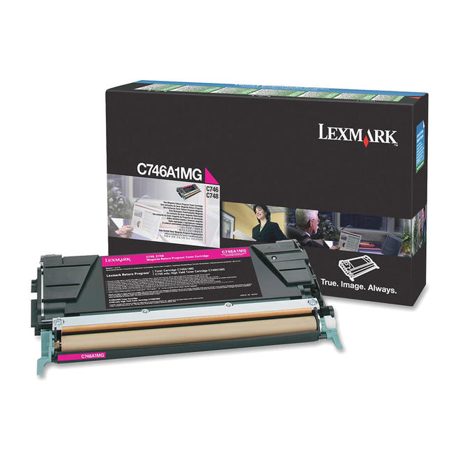 Lexmark C746A1MG OEM C746dn Lexmark C746A1MG Original Magenta Return Program Toner Cartridge