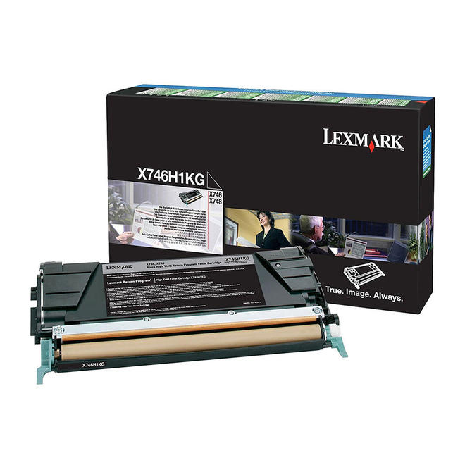 Lexmark X746H1KG OEM X746de Lexmark X746H1KG Original Black Return Program Toner Cartridge High Yield