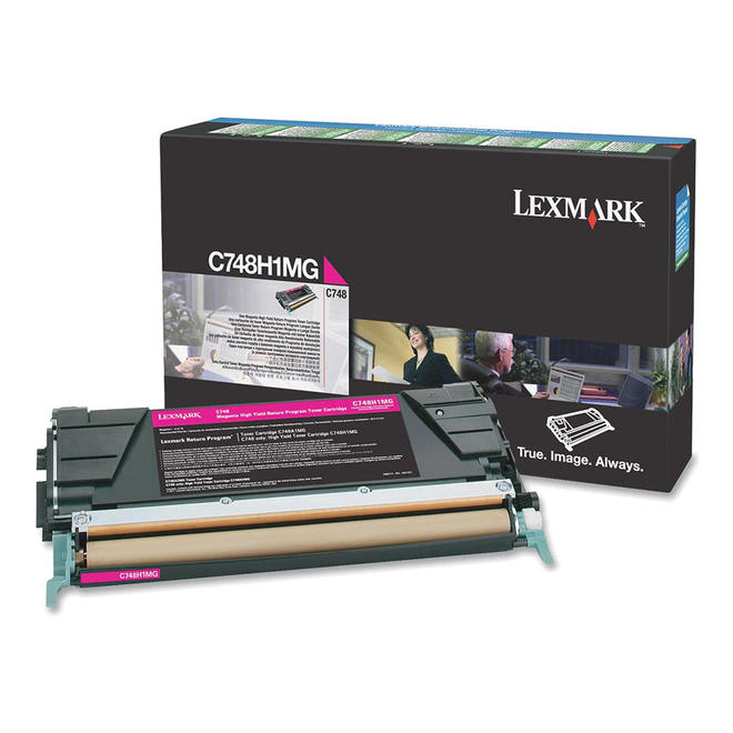 Lexmark C748H1MG OEM C748de Lexmark C748H1MG Original Magenta Return Program Toner Cartridge High Yield