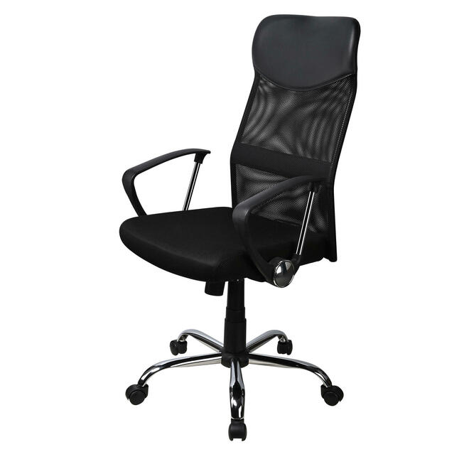 Moustache Ergonomic Adjustable High-Back Mesh Chair - Black