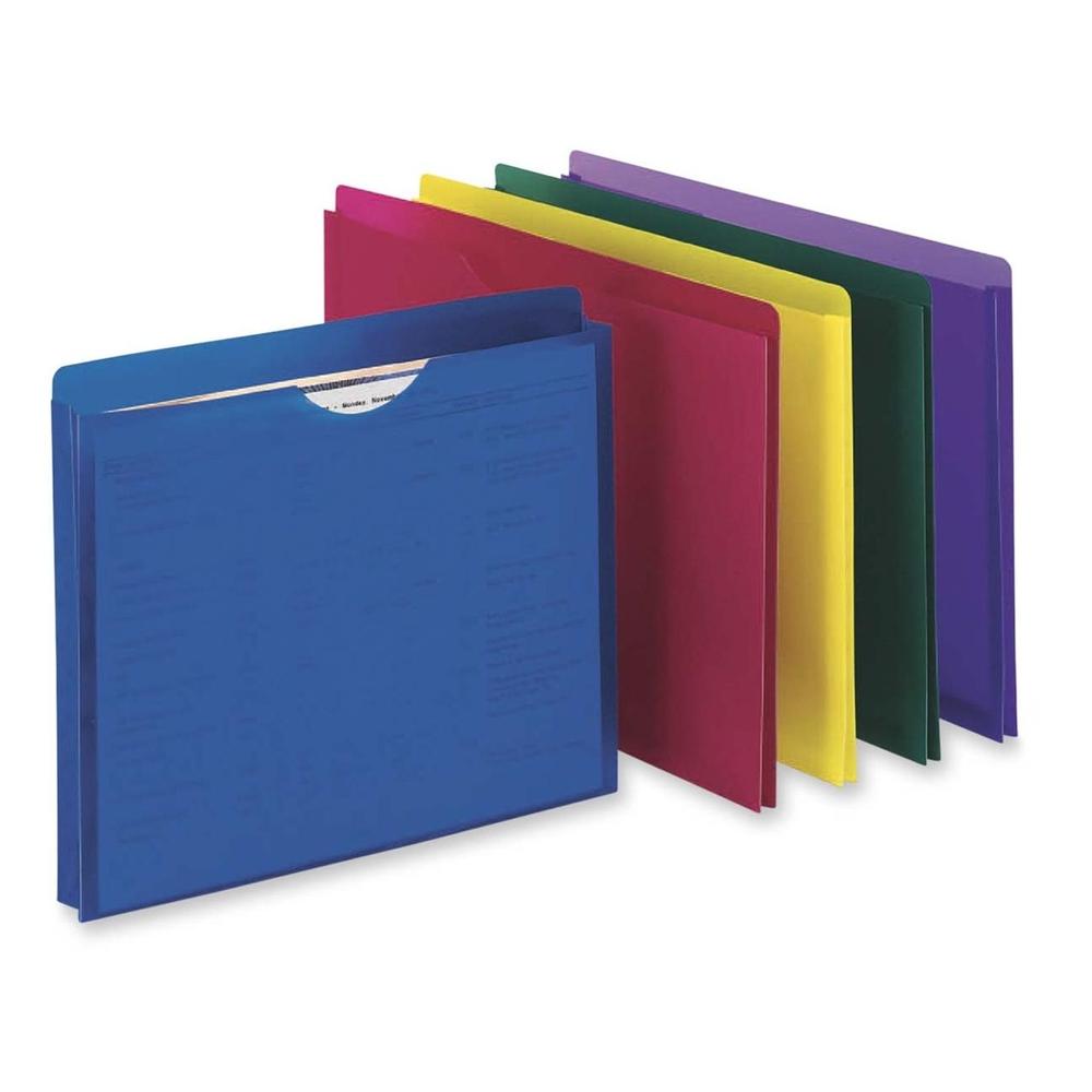 Pendaflex® Translucent Poly File Jacket, Assorted Colors