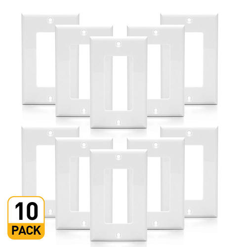 PrimeCables Cab AVD WPF01 Audio Video Wall Plates PrimeCables Decora 1 Gang Wall Plate White