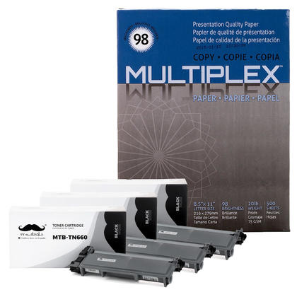 Brother TN-660 Compatible Black Toner Cartridge High Yield - Moustache® do not use