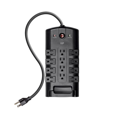 Monoprice Canada Cab 15874 Surge Protector Power Strip Monoprice 12 Outlet Rotating Power Surge Block 10ft Cord 4320 Joules