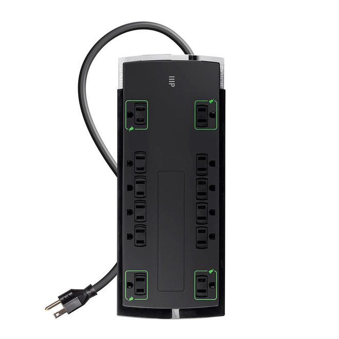 Monoprice Canada Cab 15870 Surge Protector Power Strip Monoprice 12 Outlet Slim Surge Protector 10ft Cord 4230 Joules