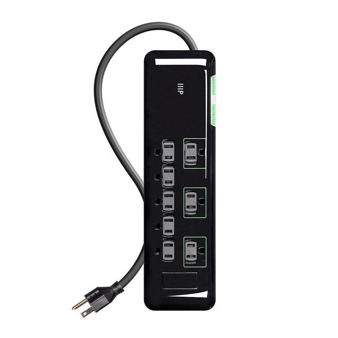 Monoprice Canada Cab 15872 Surge Protector Power Strip 8 Outlet Mini Surge Protector 6ft Cord 3420 Joules Monoprice