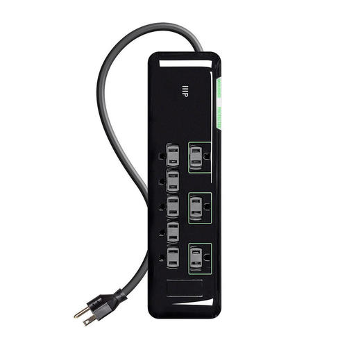 Monoprice Canada Cab 15872 Surge Protector Power Strip 8 Outlet Mini Surge Protector 6ft Cord 3420 Joules Monoprice