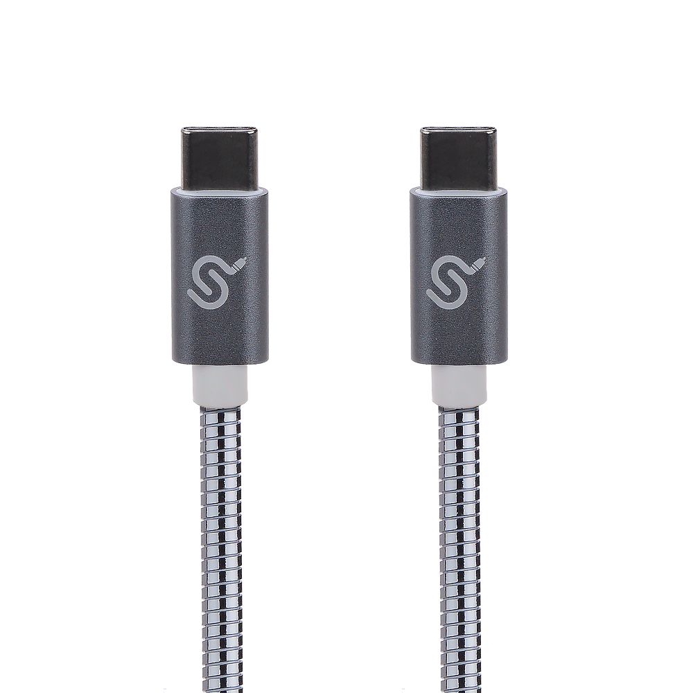 USB TYPEC to TYPEC Charging / Sync Cable with Aluminum Alloy Connector, Grey3ft PrimeCables®