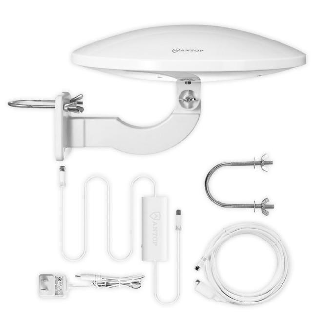 UFO Smartpass Amplified Outdoor/Attic/RV HDTV Antenna with Builtin 4G LTE Filter Antop®