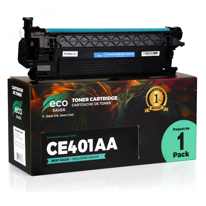EcoBox CE401A 507A EcoBox LaserJet Enterprise 500 Color M551n Compatible HP 507A CE401A Cyan Toner Cartridge Economical Box
