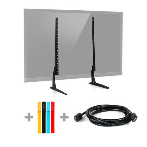 PrimeCables Cab ZLM06 46T ALL3 TV Wall Mounts 3 in 1 Universal Table Top Stand Base Mount fits 37 to 60 up to 35KG 77lbs for 