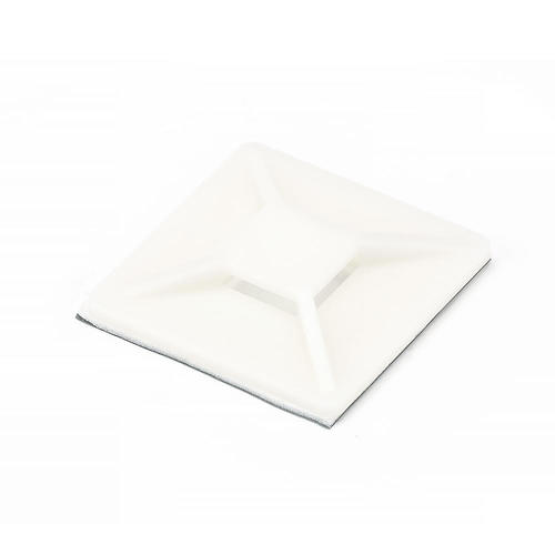 PrimeCables Cab TM 40 Cable Organizers Cable Tie Mounts 40x40 mm 100pcs Pack White with Glue PrimeCables