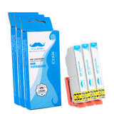 Moustache T273XL220 Expression Premium XP 600 Small in One Epson 273 T273XL220 Compatible Cyan Ink Cartridge High Yield Moust