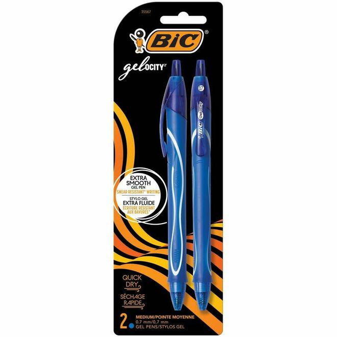 BiC 140 RGLCGP41 AST Ballpoint Pens Gel Pens BiC Gel ocity Quick Dry Retractable Rollerball Pen Medium Point