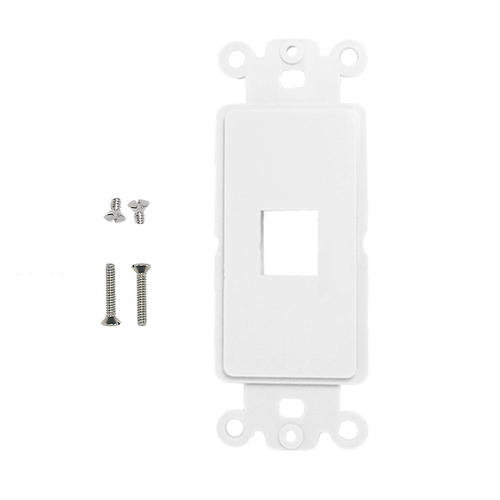 No Brand WP D1P WH Decora Wall Plates and Straps Decora Strap 1 Port Keystone White