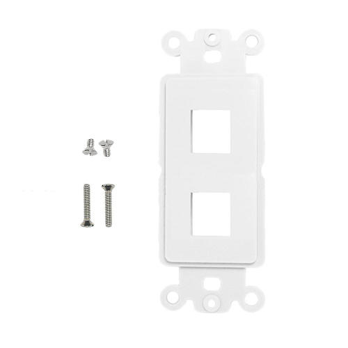 No Brand WP D2P WH Decora Wall Plates and Straps Decora Strap 2 Port Keystone White