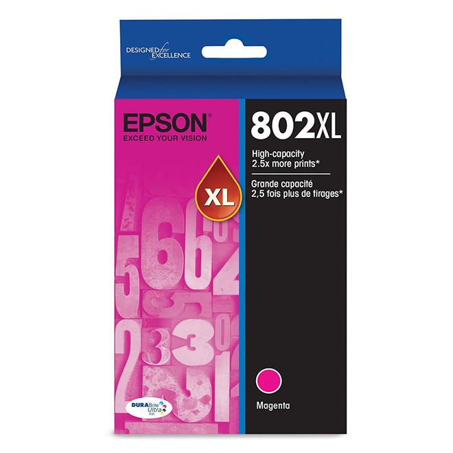 Epson T802XL320 OEM WorkForce Pro WF 4720 Epson T802XL T802XL320 S Original DURABrite Ultra Magenta Ink Cartridge High Yield